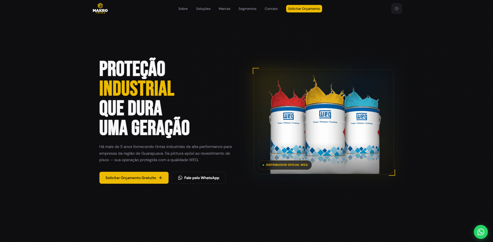 Projeto Makro Tintas — landing page
